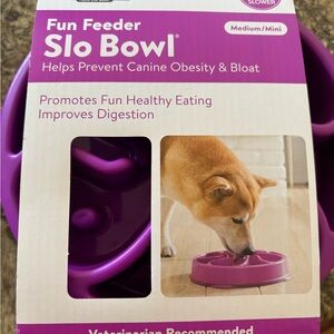 Purple Fun Feeder Slo Bowl for Dogs